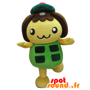 Mascotte de Catan, bonhomme vert et jaune de la ville de Yokohama - MASFR26537 - Mascottes Yuru-Chara Japonaises