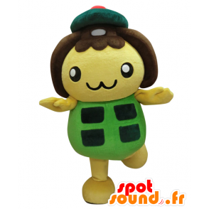 Mascot fra Catan, grønn og gul mann fra byen Yokohama - MASFR26537 - Yuru-Chara japanske Mascots