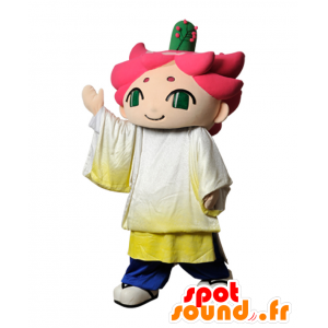 Mascot Hagimaro, prinses, met een mooie witte jurk - MASFR26539 - Yuru-Chara Japanse Mascottes