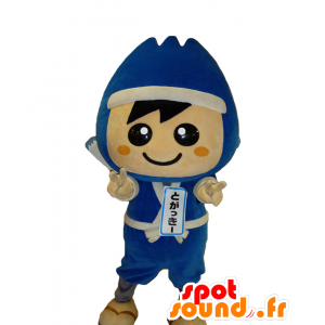 Mascot Gakky, Togakushi ninja vestido de azul - MASFR26545 - Yuru-Chara Mascotes japoneses