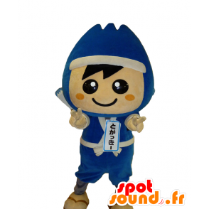 戸隠忍者、マスコットガッキー、青い服を着た-MASFR26545-日本のゆるキャラのマスコット