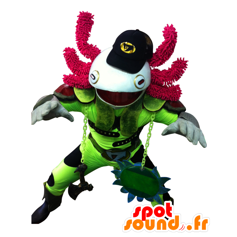 Kappa Salamander maskot, axolotl, ninja - Farveændring Ingen ændring Skære L (180-190 Cm) God til skydning Ingen Med tøjet? (hvis den findes på billedet) Ingen tilbehør Ingen