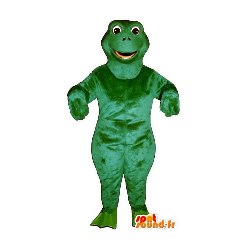 Green frog mascot, simple - MASFR006942 - Mascots frog