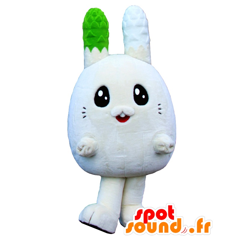 Mascot Usapara kun, white rabbit with big ears - MASFR26552 - Yuru-Chara Japanese mascots