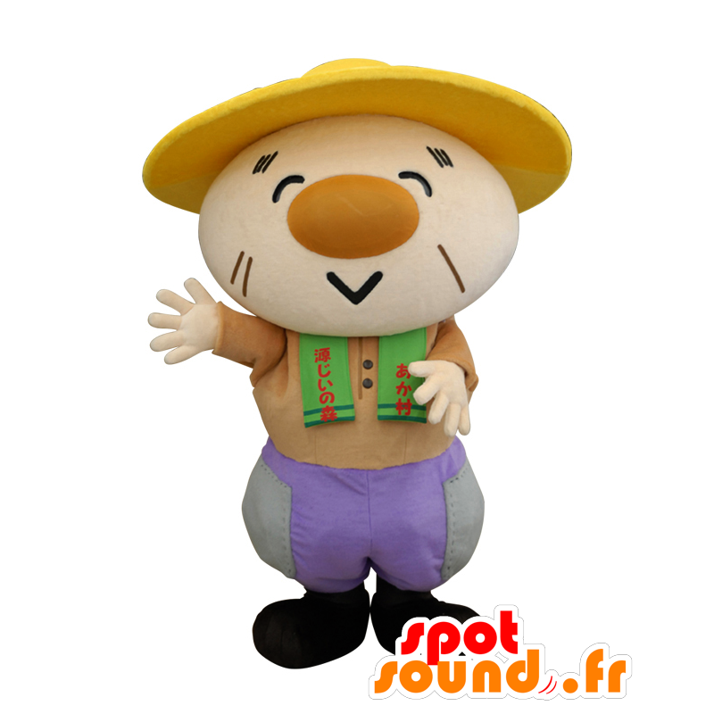 Fonte mascotte nonno, vecchio uomo con un cappello - MASFR26553 - Yuru-Chara mascotte giapponese