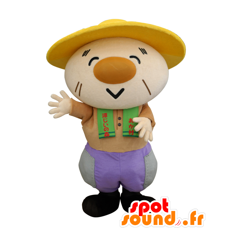 Avô Mascot Fonte, homem velho com um chapéu - MASFR26553 - Yuru-Chara Mascotes japoneses