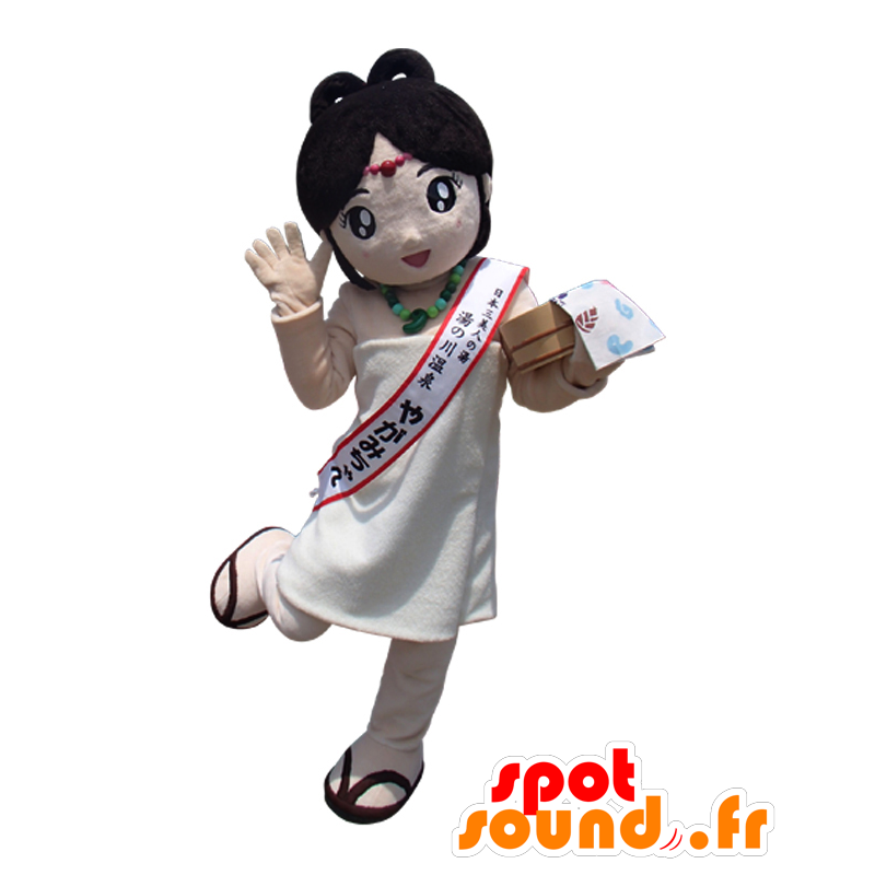 Izumo bymaskot, prinsesse klædt i hvidt - Spotsound maskot