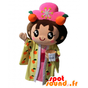 Mascot Anhime, menina com Tangerines - MASFR26559 - Yuru-Chara Mascotes japoneses