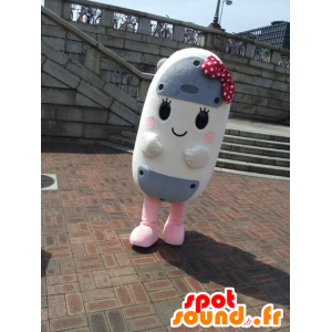 Mascot Ta TSUPU, που αντιπροσωπεύουν ένα γκρι και λευκό κρουνός - MASFR26560 - Yuru-Χαρά ιαπωνική Μασκότ