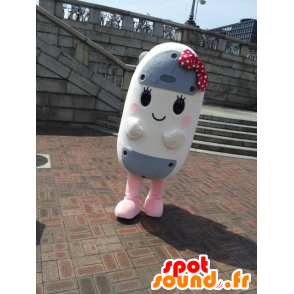 Mascot Ta TSUPU, representando um galo cinza e branco - MASFR26560 - Yuru-Chara Mascotes japoneses
