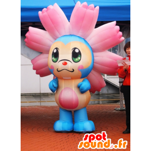 Mascot Meu Kos, rosa e flor azul, Iwafune muito bonito - MASFR26561 - Yuru-Chara Mascotes japoneses