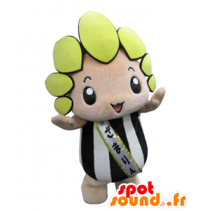 Mascota Zamarin, girasol amarillo, blanco y negro - MASFR26563 - Yuru-Chara mascotas japonesas