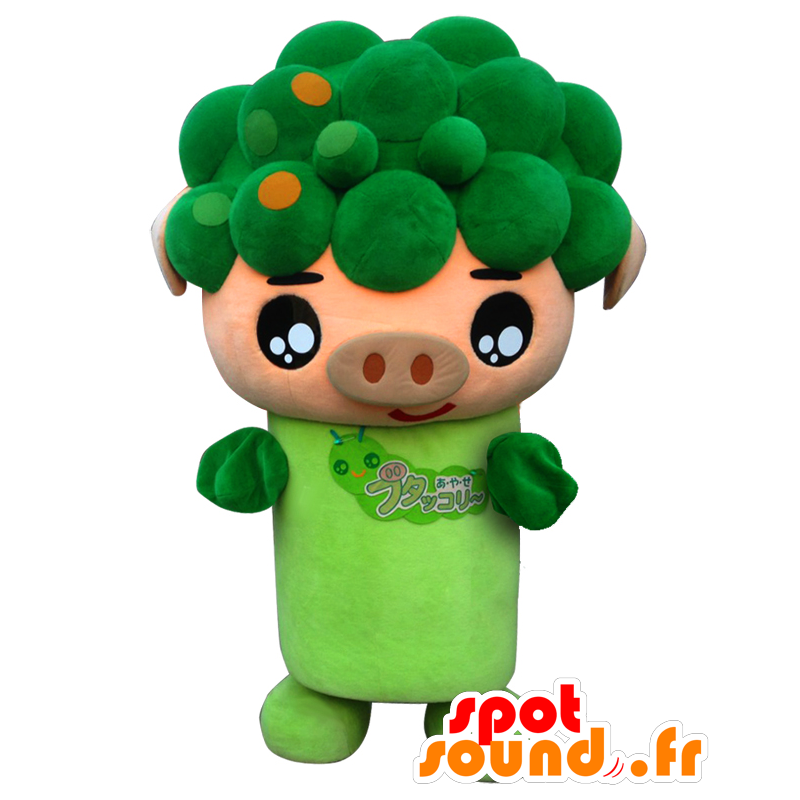 Mascotte de Butakkori, mi-cochon, mi-brocoli - MASFR26566 - Mascottes Yuru-Chara Japonaises