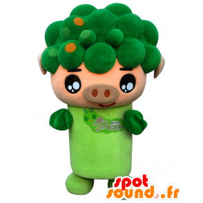 Mascotte de Butakkori, mi-cochon, mi-brocoli - MASFR26566 - Mascottes Yuru-Chara Japonaises