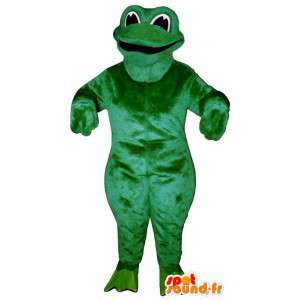 Mascotte de grenouille verte malicieuse et souriante - MASFR006944 - Mascottes Grenouille