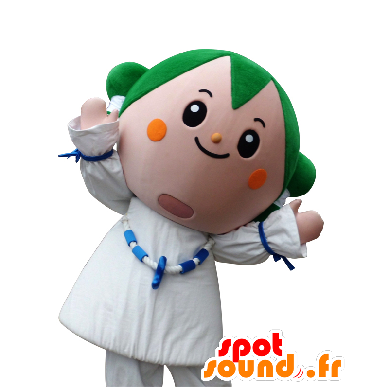 Mascot Chasurin, jente med grønt hår - MASFR26570 - Yuru-Chara japanske Mascots