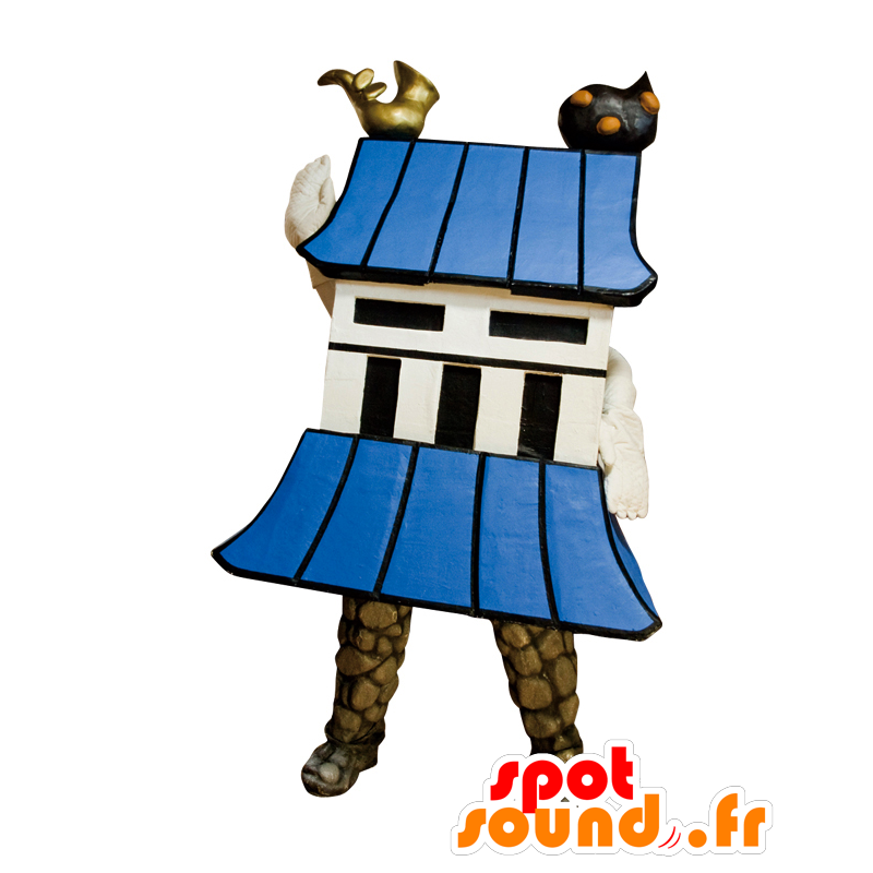 Mascotte Castle Miso Saki, Blau und Weiß Burg - MASFR26576 - Yuru-Chara japanischen Maskottchen