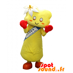 Mascot Buchan, gato amarelo com uma flor - MASFR26577 - Yuru-Chara Mascotes japoneses