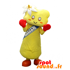 Mascota de Buchan, gato amarillo con una flor - MASFR26577 - Yuru-Chara mascotas japonesas