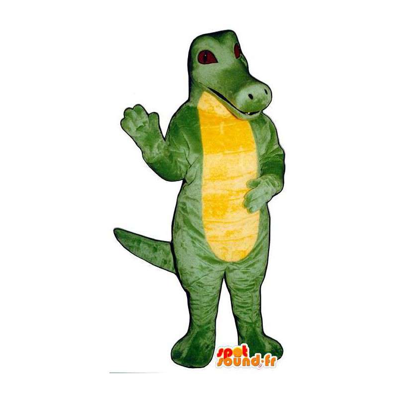 Skjule grønn og gul krokodille. Crocodile Costume - Krokodille maskot - MASFR006945 - SpotSound.fr