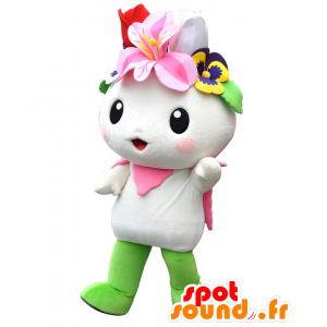 Mascot Kagurakki, bloemrijke witte karakter - MASFR26579 - Yuru-Chara Japanse Mascottes