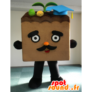 Mascotte de Docteur Hatakeda, lopin de terre marron fleuri - MASFR26582 - Mascottes Yuru-Chara Japonaises