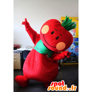 Tomapin mascot, red and green tomatoes, giant - MASFR26589 - Yuru-Chara Japanese mascots