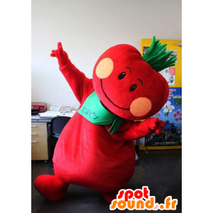 Mascot Tomapin, vermelho e tomates verdes, gigante - MASFR26589 - Yuru-Chara Mascotes japoneses