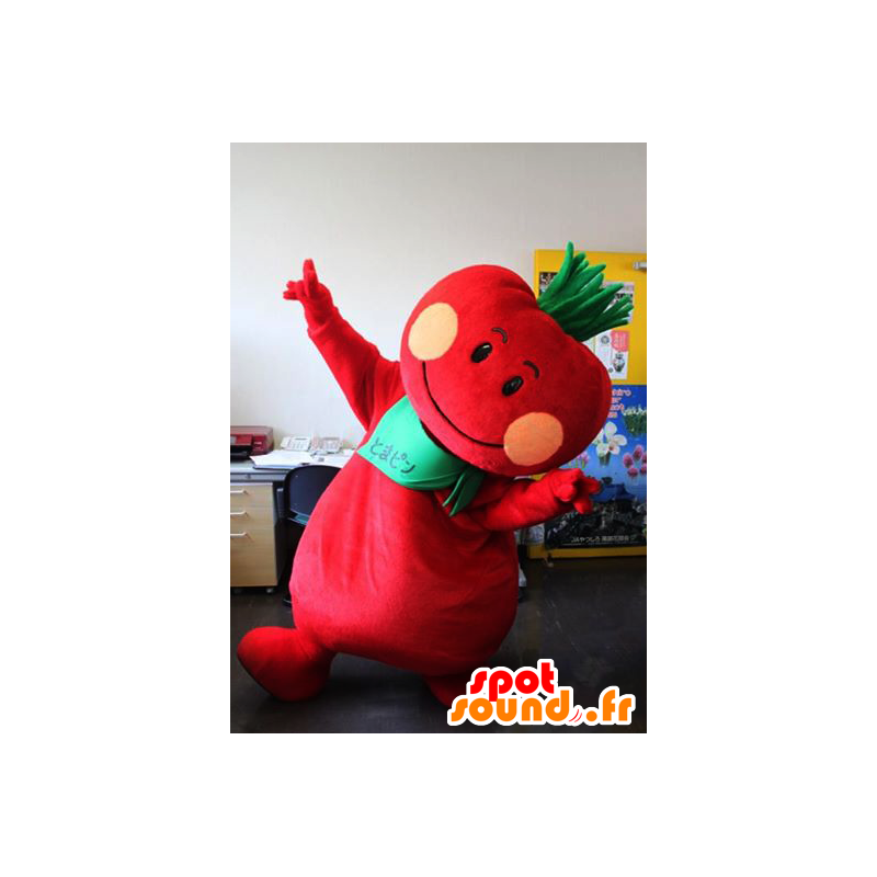 Tomapin mascotte, rosso e pomodori verdi, gigante - MASFR26589 - Yuru-Chara mascotte giapponese