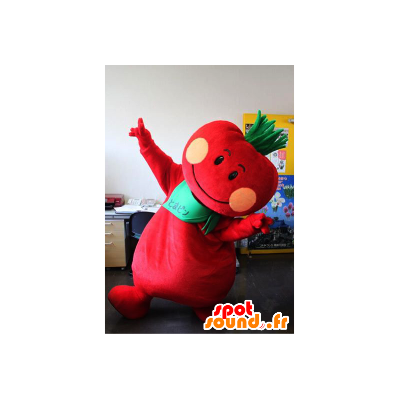 Mascot Tomapin, vermelho e tomates verdes, gigante - MASFR26589 - Yuru-Chara Mascotes japoneses