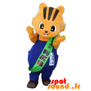 Lip-kun mascotte, oranje en zwarte kat, tijger - MASFR26590 - Yuru-Chara Japanse Mascottes