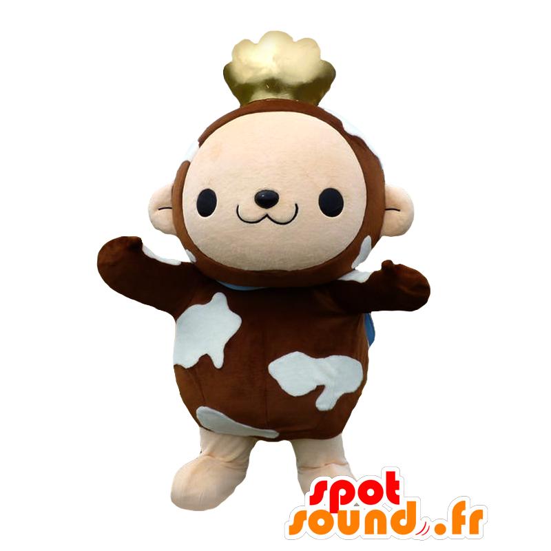 Mascot Saru TSUPU, aap met een gouden kroon - MASFR26594 - Yuru-Chara Japanse Mascottes