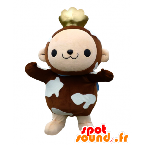 Mascotte de Saru Tsupu, de singe avec une couronne dorée - MASFR26594 - Mascottes Yuru-Chara Japonaises