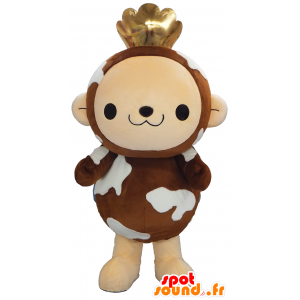 Mascot Saru TSUPU, aap met een gouden kroon - MASFR26594 - Yuru-Chara Japanse Mascottes