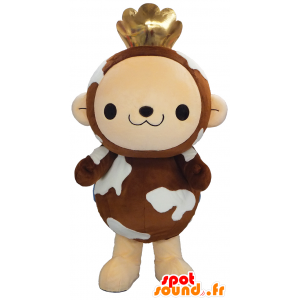 Mascot Saru TSUPU, ape med en gullkrone - MASFR26594 - Yuru-Chara japanske Mascots