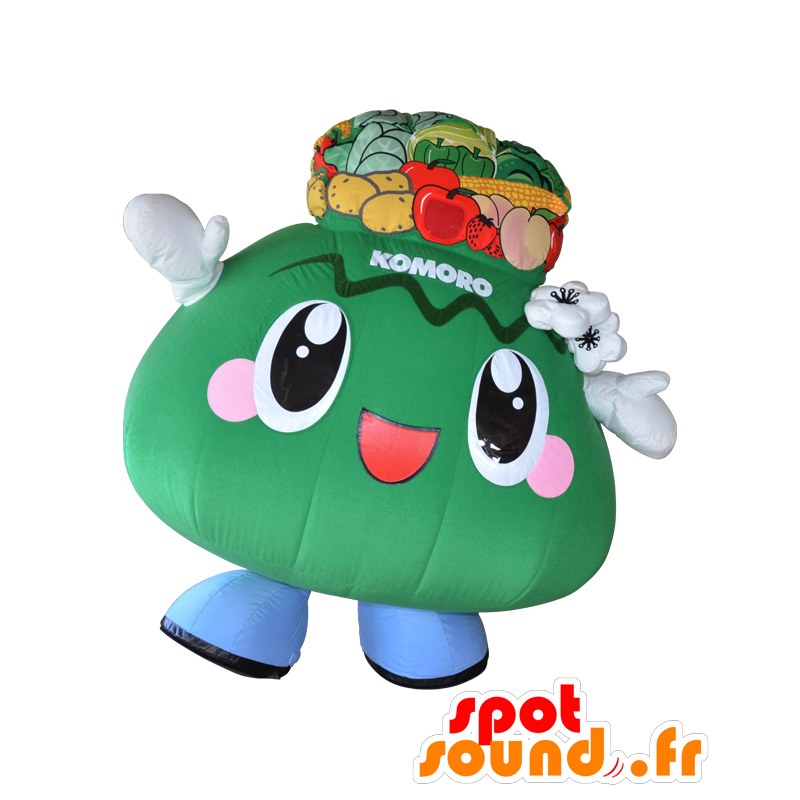 Mascota Komoro, hombre verde con frutas y verduras - MASFR26595 - Yuru-Chara mascotas japonesas