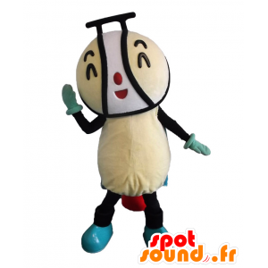 Mascot Ponpoko jagapi, geel man, zwart en wit - MASFR26598 - Yuru-Chara Japanse Mascottes