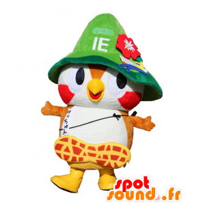 Mascot Tatchun, värikäs pöllö, jossa iso hattu - MASFR26599 - Mascottes Yuru-Chara Japonaises