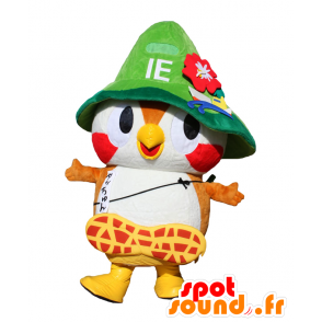 Mascotte de Tatchun, hibou coloré, avec un grand chapeau - MASFR26599 - Mascottes Yuru-Chara Japonaises