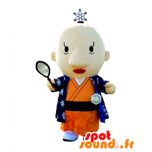 Mascotte de Snow kun, de personnage avec des flocons - MASFR26603 - Mascottes Yuru-Chara Japonaises