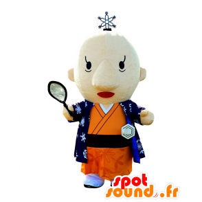 Mascot sneeuw kun karakter met vlokken - MASFR26603 - Yuru-Chara Japanse Mascottes
