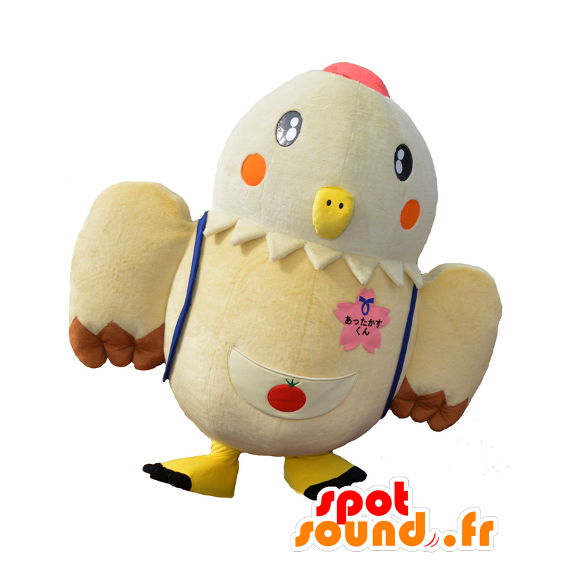 Mascotte de Lie kun, de grosse poule beige de Kamikawa - MASFR26605 - Mascottes Yuru-Chara Japonaises
