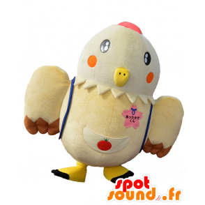 Lie kun mascotte, grote beige kip Kamikawa - MASFR26605 - Yuru-Chara Japanse Mascottes