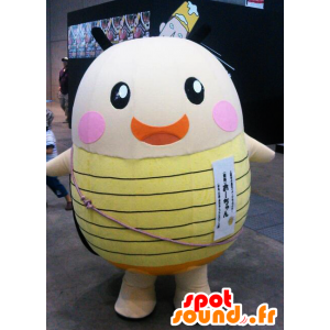 O-chan mascotte, glimworm geel en roze, reuze - MASFR26607 - Yuru-Chara Japanse Mascottes