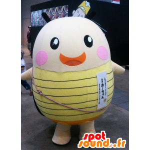 O-chan maskot, ildflue gul og rosa, gigantiske - MASFR26607 - Yuru-Chara japanske Mascots