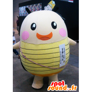 O-chan mascotte, glimworm geel en roze, reuze - MASFR26607 - Yuru-Chara Japanse Mascottes