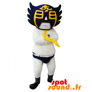 Tokyo wrestler mascot, with a black and yellow mask - MASFR26610 - Yuru-Chara Japanese mascots