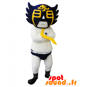 Tokio zapaśnik maskotka, z czarnym i żółtym maską - MASFR26610 - Yuru-Chara japońskie Maskotki