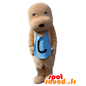 Prince mascot Shimotsukare, beige dog with a bib - MASFR26611 - Yuru-Chara Japanese mascots