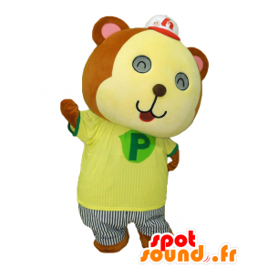 Ponta-kun Maskottchen, gelb und braun Teddy - MASFR26612 - Yuru-Chara japanischen Maskottchen